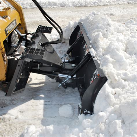 skid steer attach hydraulic snow blade|best skid steer snow pusher.